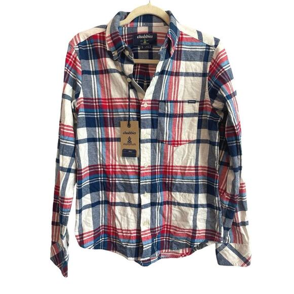 Chubbies Other - NWT Chubbies Stretch Plaid Flannel Long Sleeve Button Down Shirt Size Small